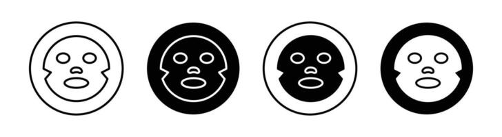 Face sheet mask icon vector