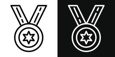 Sport medal icon vector