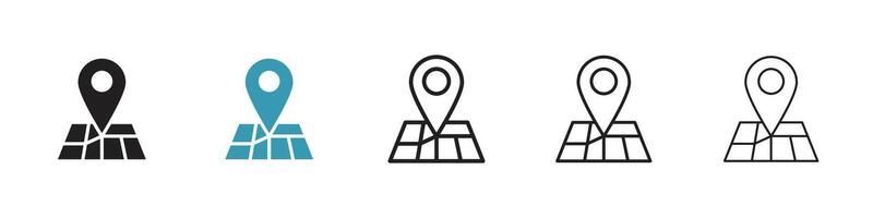 City map icon vector