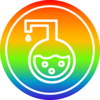 wissenschaftliches Experiment kreisförmig im Regenbogenspektrum png