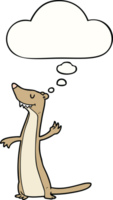 cartoon weasel and thought bubble png