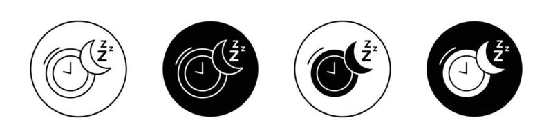 icono de tiempo de dormir vector