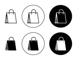 icono de bolsa de compras vector