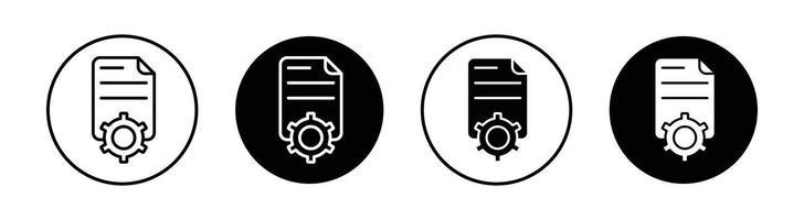 icono de configuración del documento vector