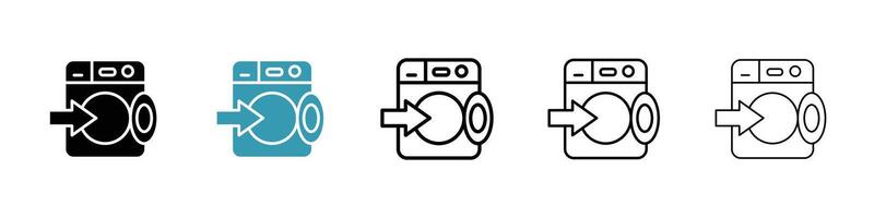 Loading laundry icon vector