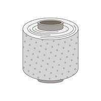 Roll tissue paper in flat style. vector illustration