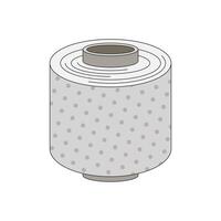 Roll tissue paper in flat style. vector illustration