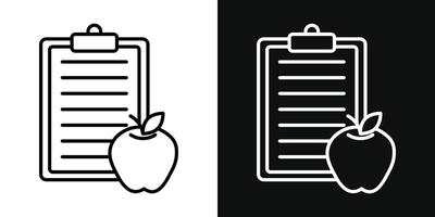 Diet plan icon vector