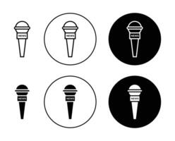 Microphone press icon vector