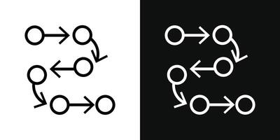 Sequential process icon vector