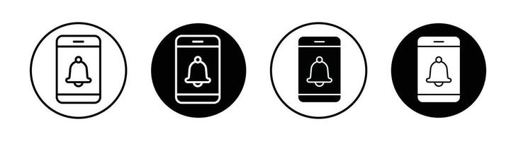 Mobile alarm icon vector