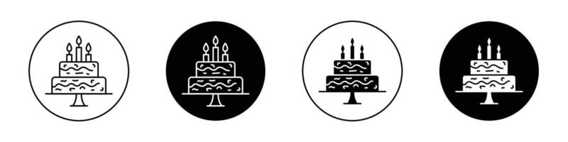Birthday cake Icon vector