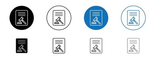 Court decision icon vector