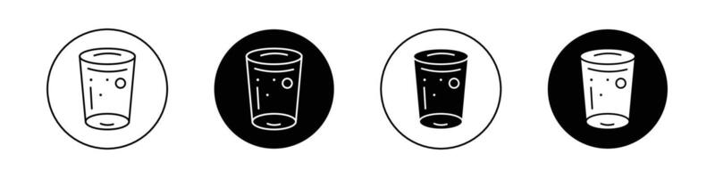 Water glass icon vector