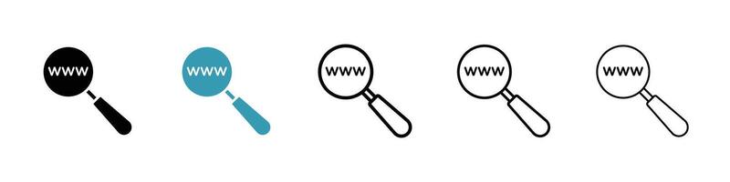 buscando sitio web icono vector