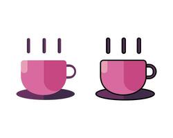 Flat design Collection sets icon of cup of coffee drink. Simple Cup icon collection in flat style and thin outline for website,app,and games, vector illustration flat design