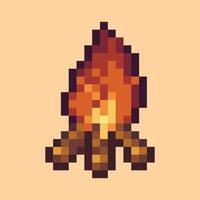 Pixel art sets icon of firewood variation color.campfire icon on pixelated style. 8bits perfect for game asset or design asset element for your game design. Simple pixel art icon asset. vector