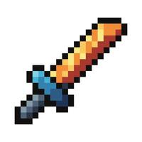 píxel Arte conjuntos icono de espada lucha variación color. espada icono en pixelado estilo. 8 bits Perfecto para juego activo o diseño activo elemento para tu juego diseño. sencillo píxel Arte icono activo. vector