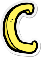sticker of a cartoon letter C png
