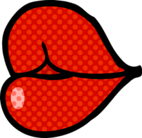 caricatura, garabato, labios rojos png