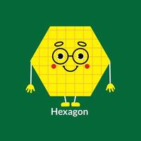 Set Of Basic Geometric Shapes- Hexagon vector