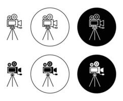 TV camera icon vector