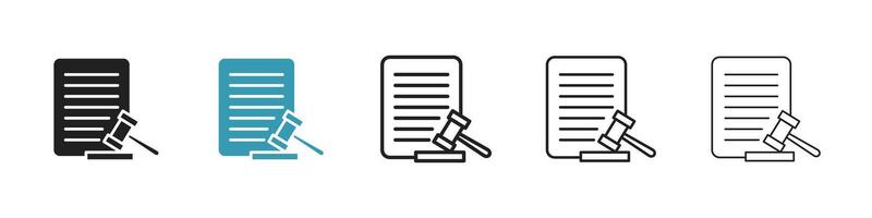 Court decision icon vector