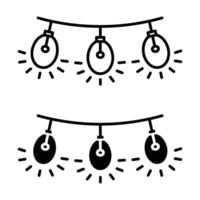 Christmas light icon vector