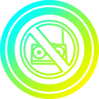 no music circular in cold gradient spectrum png