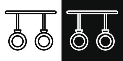 Gymnastic rings icon vector