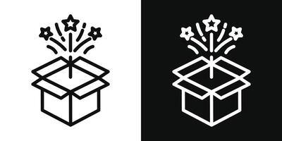 Magic box icon vector