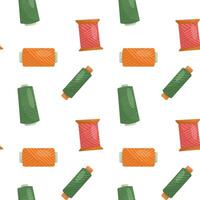 Vector pattern with spools of thread