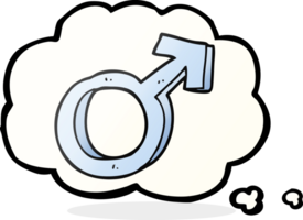 thought bubble cartoon male symbol png