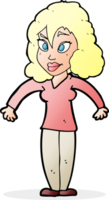 cartoon woman shrugging shoulders png