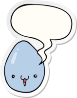 cartoon egg and speech bubble sticker png