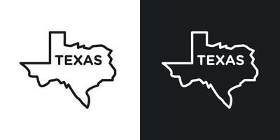 icono de mapa de texas vector