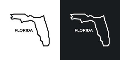 Florida mapa icono vector