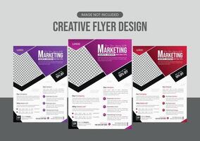 Modern flyer design with print ready vector