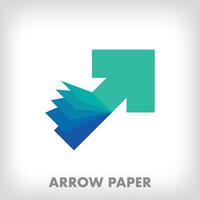 Creative folding arrow and page sign. Vector. Modern background for posters, websites, web pages, business cards, postcards, interior design. vector