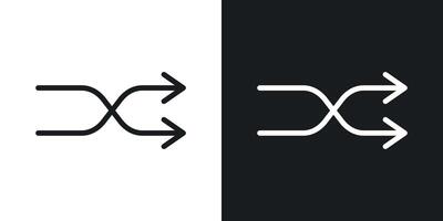 barajar flecha icono vector