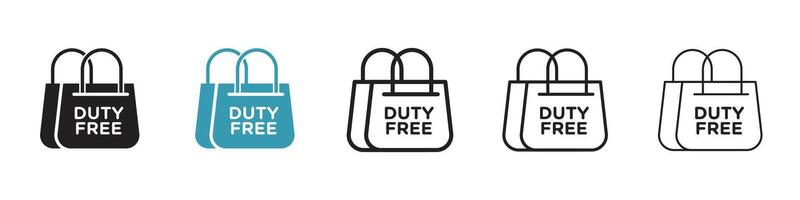 Duty free icon vector