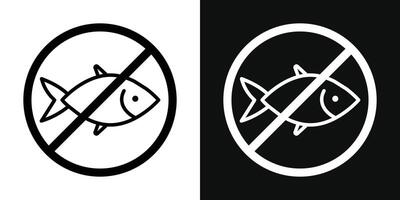 No fish icon vector