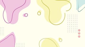 Abstract background with liquid shapes in pastel colors. Vector illustration.