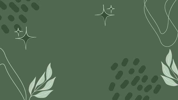 Green background with abstract elements. Vector illustration. Place for your text.