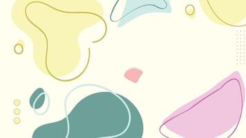 abstract background with hand drawn shapes and spots in pastel colors vector