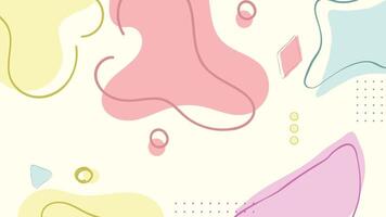 Abstract background with wavy lines and spots in pastel colors. vector