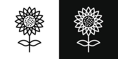 Sunflower vector icon