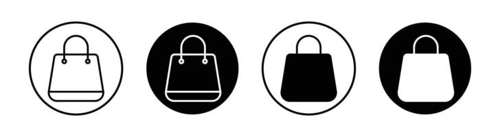 icono de bolsa de compras vector