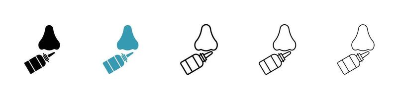 Nasal spray icon vector