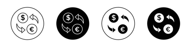 icono de cambio de moneda vector
